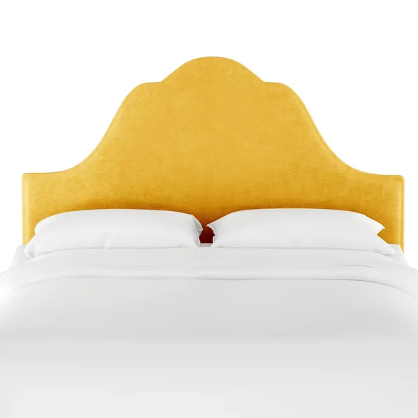 King Zinnia Arched Headboard Yellow Velvet - Opalhouse