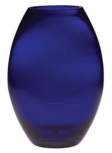 High Quality Glass 12x22 Majestic Gifts European Handmade Barrel Vase - X-Large, Cobalt Blue
