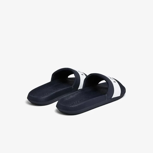 Lacoste Men's Croco Textile Logo Slides - 10