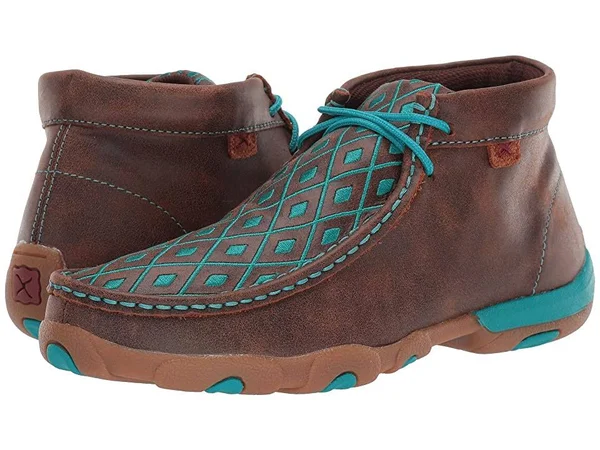 Twisted x Women's Driving Moc Chukka - Brown/Turquoise