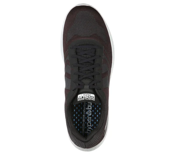 Skechers Men's Go Run Razor Sneakers - Black/White, 7.5