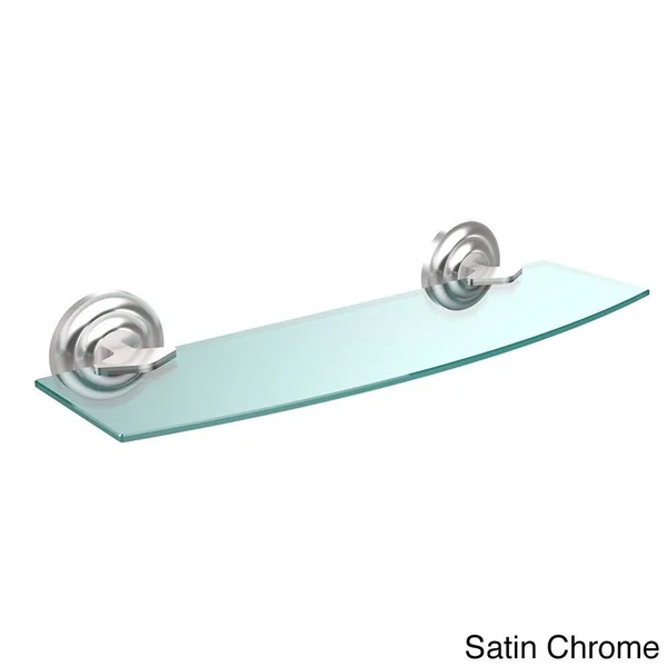 Allied Brass Que New Collection 18x22 Glass Shelf Matte Black, 18 inches x 5 inches