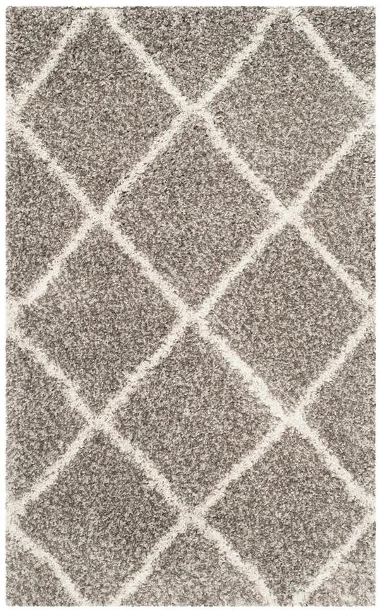 Safavieh Hudson Shag Grey, Ivory Rug - SGH281B - 3& x 5&