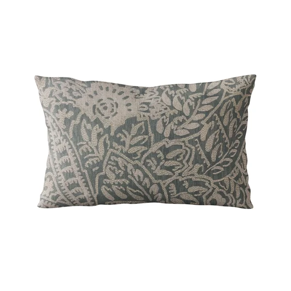 Plutus 24x22 x 24x22 Festive Jacquard Luxury Throw Pillow in Gray