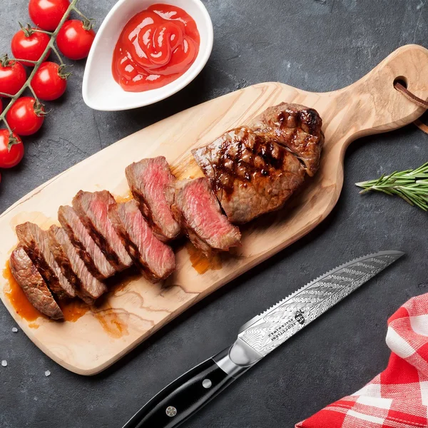 Highly Recommend 4-Pcs Serrated Steak Knife Set-Black Hawk-S, Tuo Cutlery