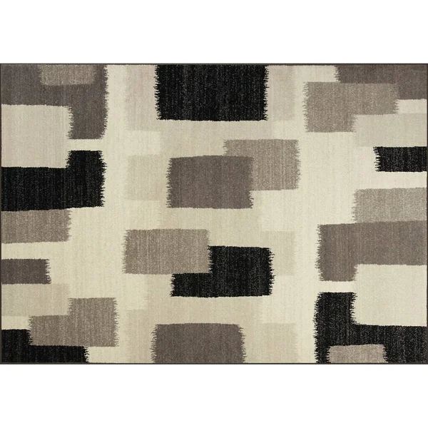 Kas Reflections 7413 Black & White Palette Area Rug 6&7x22 x 9&6x22