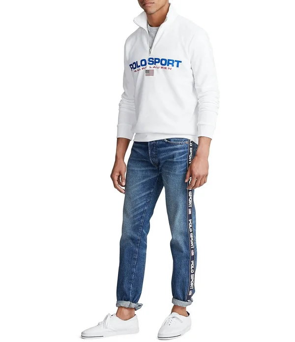 Polo Ralph Lauren Navy Fleece Polo Sport Half-Zip Sweatshirt
