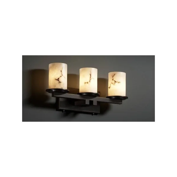 Justice Design Group FAL-8773-10-DBRZ Dakota 3-Light Straight-Bar Bath Bar