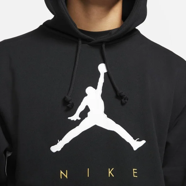 Jordan Jumpman Fleece Pullover Hoodie - Mens - Black/White/Black, Size 3XL