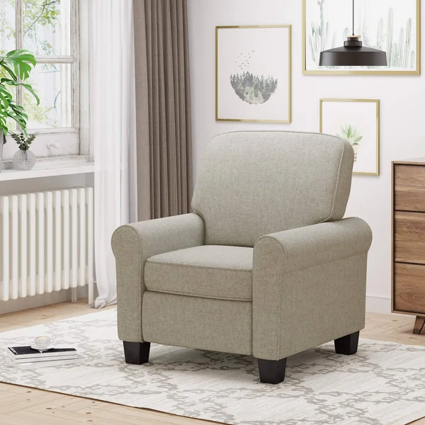 Patricia Club Chair - Mid-Century Modern, Minimal - Beige