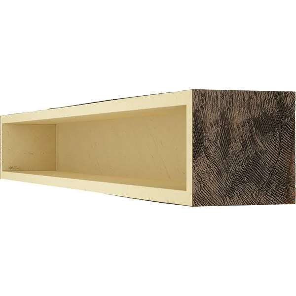 Ekena Millwork MANUPC06X08X48ZD 6x22H x 8x22D x 48x22W Pecky Cypress Faux Wood Fireplace Mantel, Premium Aged