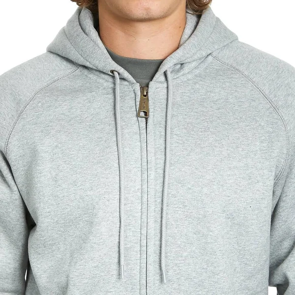 Carhartt WIP Hooded Chase Jacket - Grey Heather, Gold - M - Men