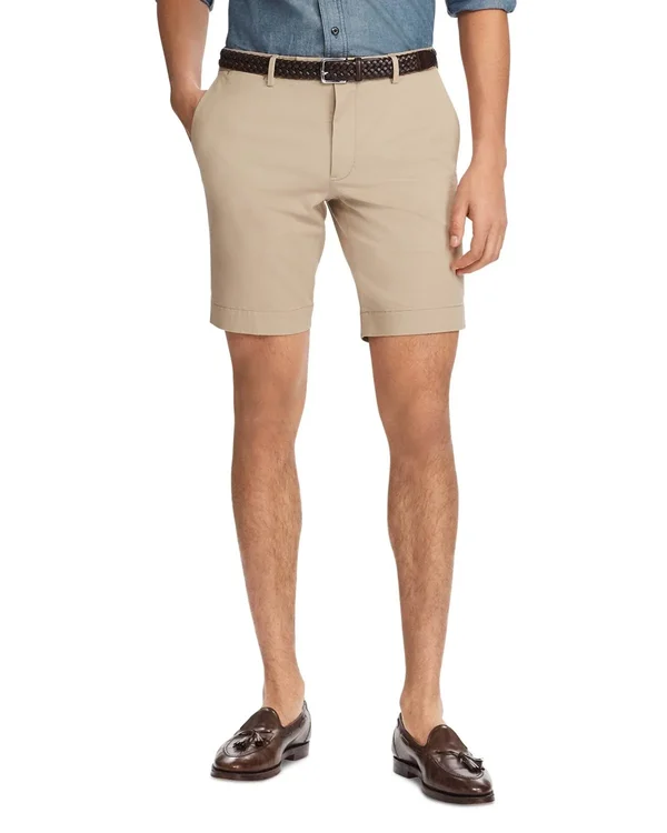 Polo Ralph Lauren Men's 9.5-Inch Stretch Slim Fit Twill Shorts - Red - Size 31