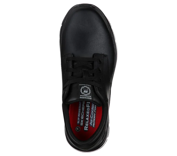 Skechers Men's Work Relaxed Fit Flex Advantage Fourche SR Oxford, Black