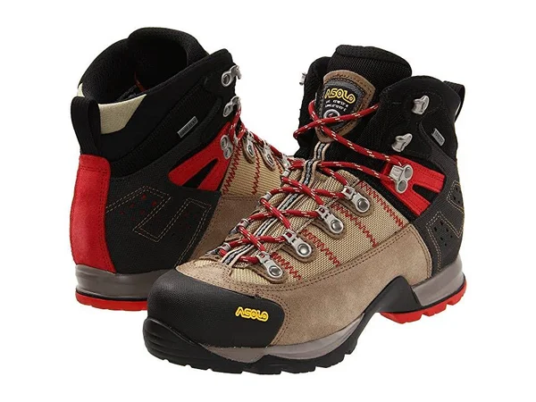 Asolo Men's Fugitive GTX Hiking Boots, Khaki/Black, 8.5