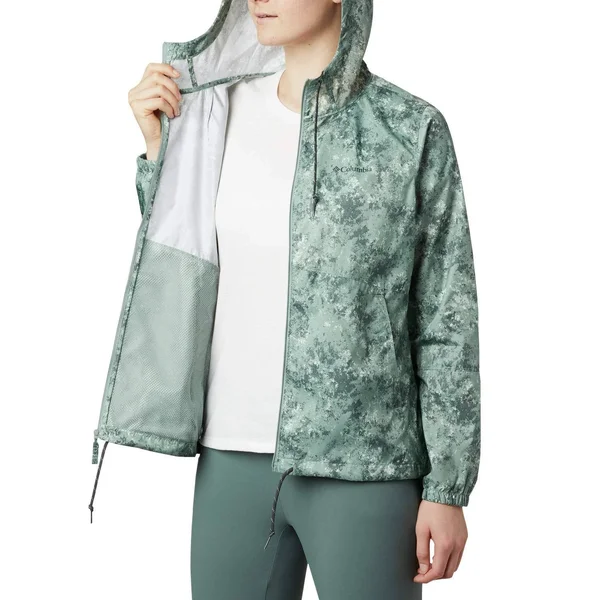 Columbia Flash Forward Printed Windbreaker Women's Coat Rouge Pink : LG