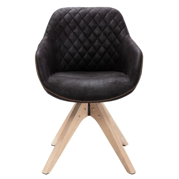KINWELL - Modern Swivel Accent Armchair Black