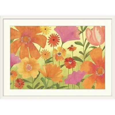 &Spring Fling& by Veronique Charron Painting Print Great Big Canvas Size: 24x22 H x 32x22 W x 1x22 D, Format: White Framed