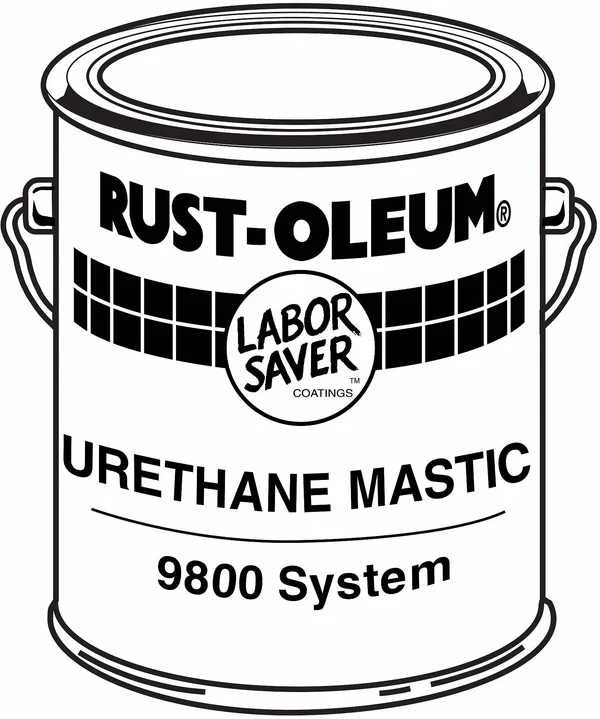 Rust-Oleum 9815419 9800 Urethane Mastic, Alumi-NON, 1 gal.