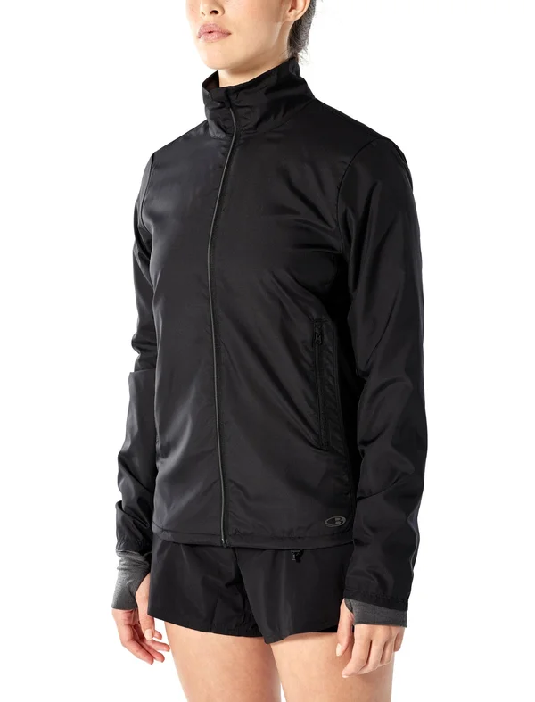 Icebreaker Women's Rush Windbreaker Jacket - Large - Black