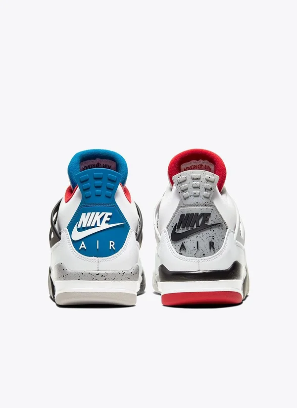 Nike Air Jordan 4 Retro SE “What The” Sneakers - White/Fire Red/Tech Grey/Military Blue - 7