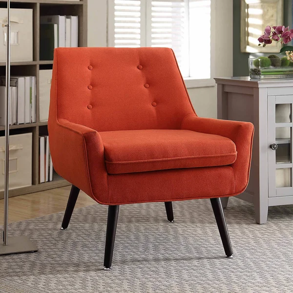 Linon Liz Pimento Chair - Orange