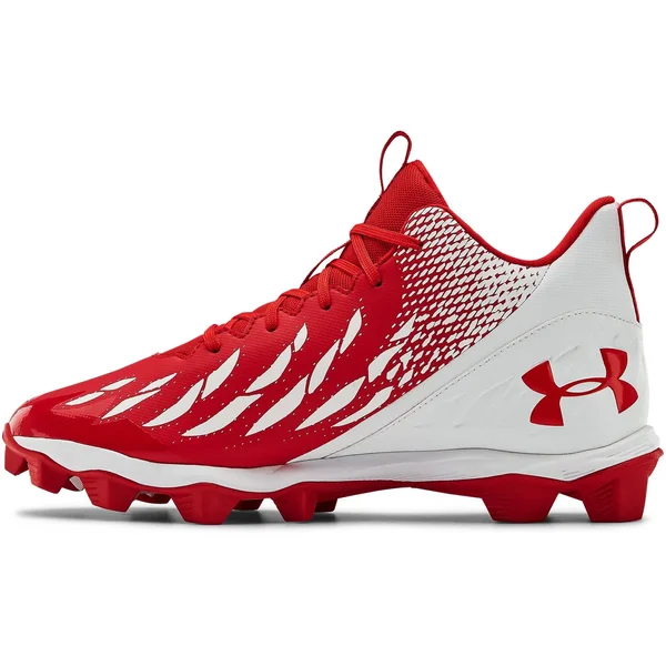 Under Armour Men's Spotlight Franchise RM Football Cleats - Red, 14