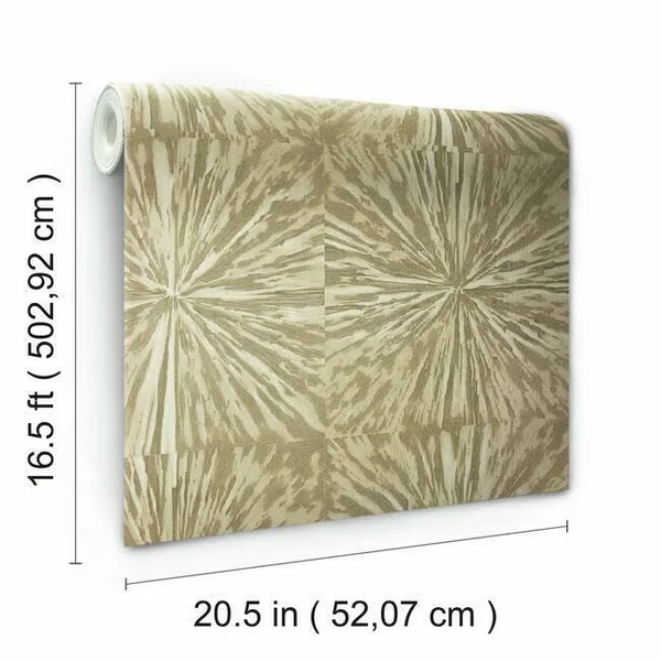 York Wallcoverings OG0502 Light Gold Squareburst Wallpaper