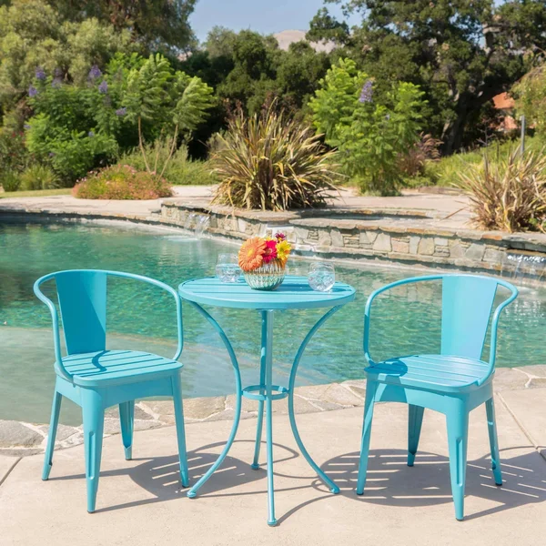 Christopher Knight Home Colmar Outdoor 3-Piece Bistro Set by, Green