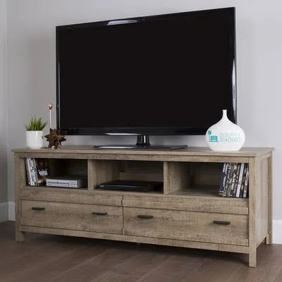 South Shore Exhibit TV Stand Finish: Weathered Oak