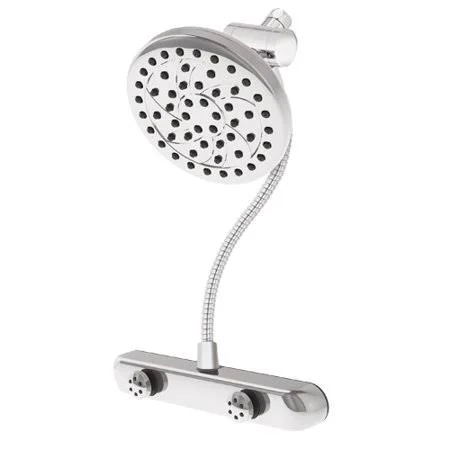 Oxygenics 3-Spray BodyBar with Flood Chrome Combo Shower Head - Chrome, 1.8 GPM 41332