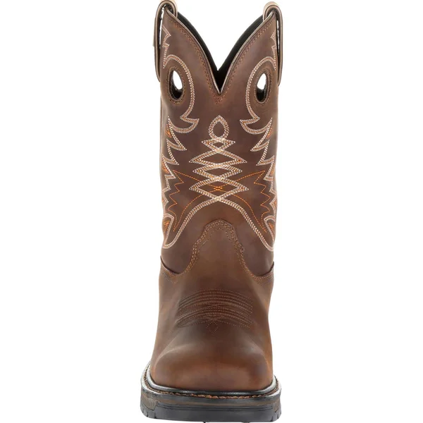 Georgia Boot Men's Amp LT Logger Low Heel Waterproof Work Boot - GB00270, Brown