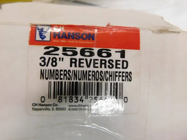 C.H. Hanson 25661 Number Set - 3/8 in. H, steel