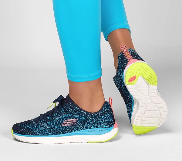 Skechers Women's Ultra Groove Sneaker, Navy/Blue