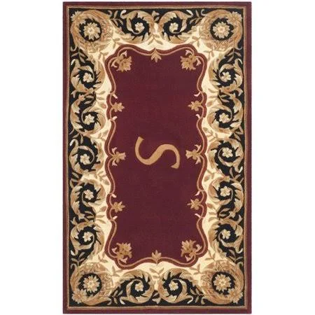 Astoria Grand Lenora Hand Tufted Wool Maroon Area Rug - Red