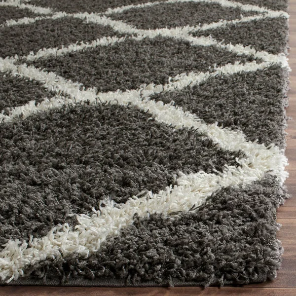 Safavieh Dallas Shag SGD257A Dark Grey/Ivory 8& x 10& Area Rug