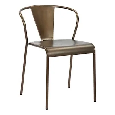 at Home Nova Copper Metal Dining Chair, Brown, 21.5x22L x 28.7x22H x 20.6x22W