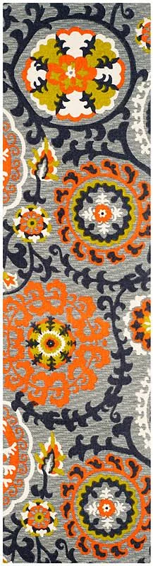 Safavieh Cedar Brook CDR130A 7&3x22 x 9&3x22 Blue - Orange Rug