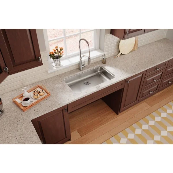 Elkay Lustertone ELUHAD281655 Single Bowl Undermount Stainless Steel ADA Sink