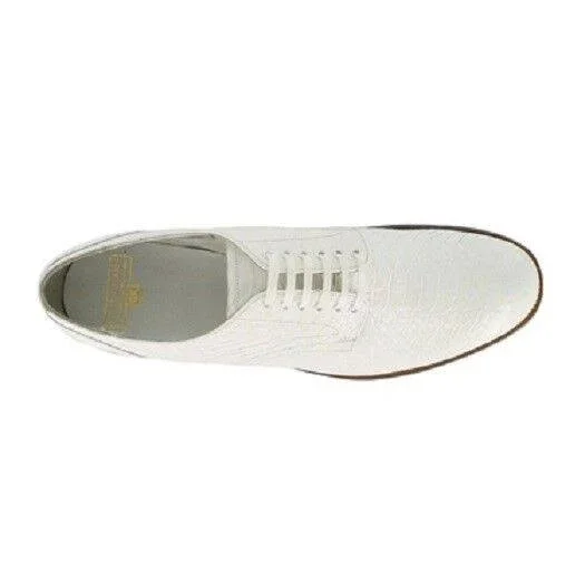 Stacy Adams Madison Anaconda Men's Oxford - White Size 9