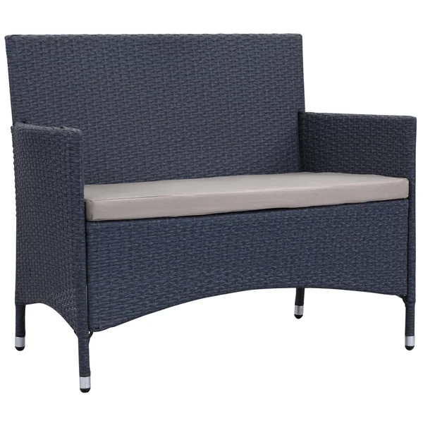 Safavieh Figueroa 4 Piece Outdoor Set - Titanium - Sand