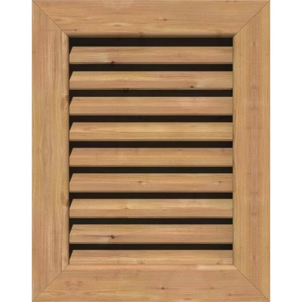 Ekena Millwork GVWVE30X2401SFUWR 30x22W x 24x22H Vertical Gable Vent (35x22W x 29x22H Frame Size): Unfinished - Functional, Smoot