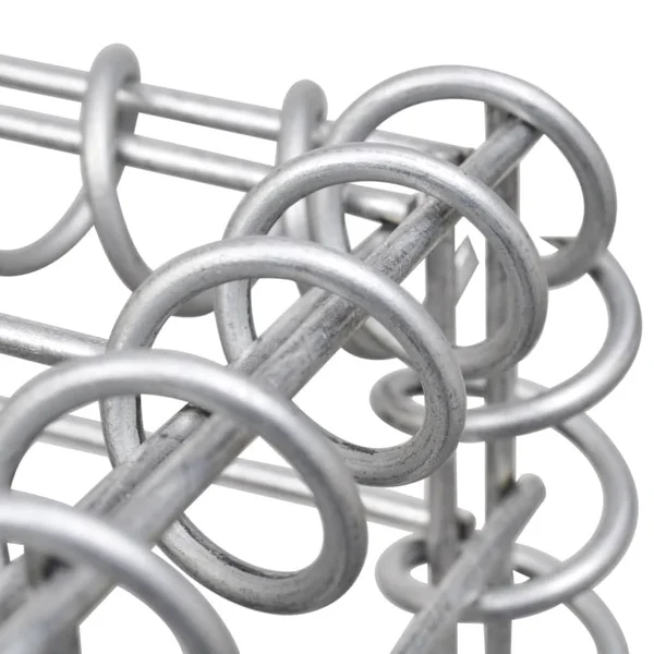 vidaXL H-Shaped Gabion Planter Steel Wire 223.6x22x15.7x22x47.2x22