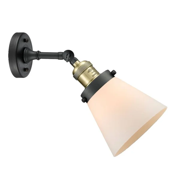 Innovations Lighting Small Cone 1 Light Sconce 203 BK G62 (Black)