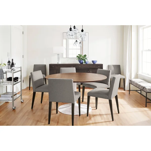 Room & Board, Modern Aria 27 Diameter Round Table, Maple Top w/ Stainless Steel Frame Base