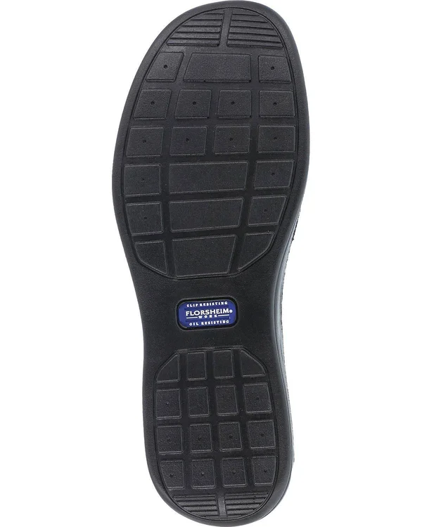 Florsheim Work Men's FS208 Wily Steel Toe ESD Slip-On, Size: 4, Black