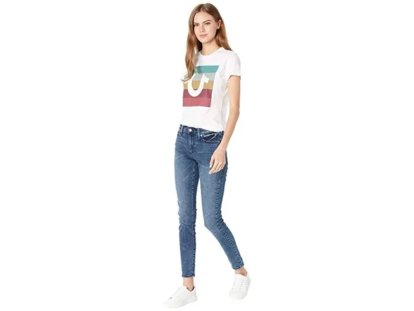 True Religion Women's Jennie Mid-Rise Jeans - Medium Wash - Size 26 (2-4)
