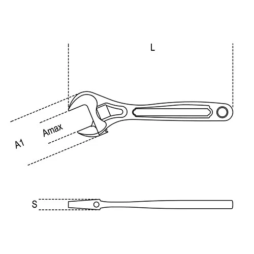 Beta Tools 001110038 111 380 - 15 in. Adjustable Wrenches with Scales Chrome Plated