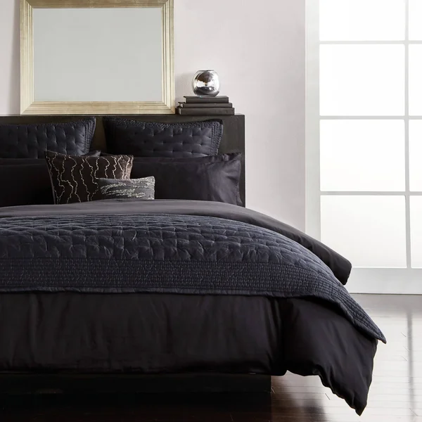 Donna Karan Silk Indulgence Duvet Cover Set, King - Black