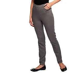 Denim & Co. Petite Classic Waist StretchJegging, Size Petite Small, Grey Denim